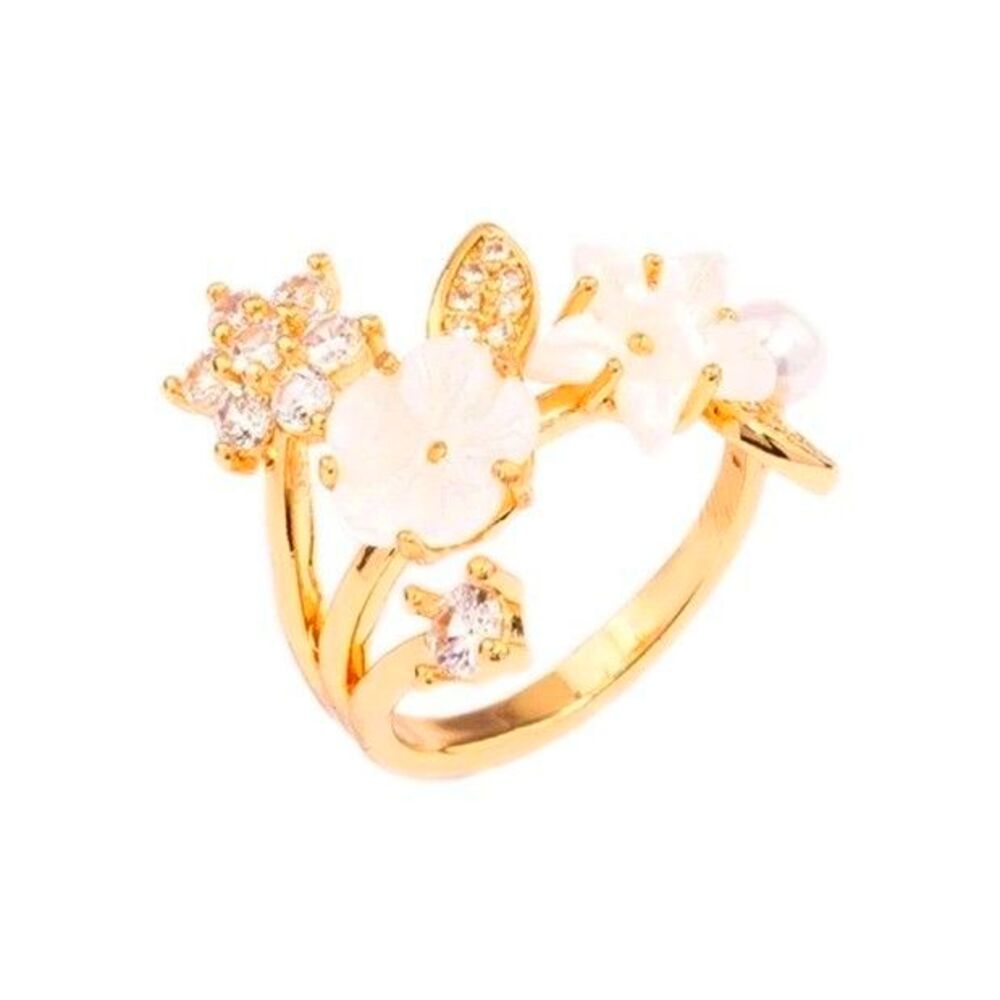 Lovisa Gold Plated Floral Bouquet Ring - Statement Jewelry, Event, Wedding, Prom